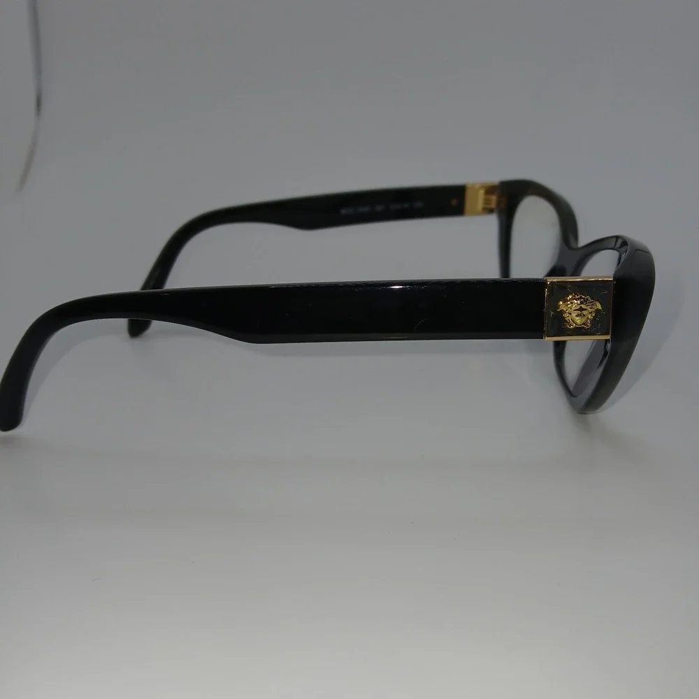 Versace 3356 GB1 Women Eyeglasses Frame Only Black Cat Eye Full Rim 53-16-140 mm